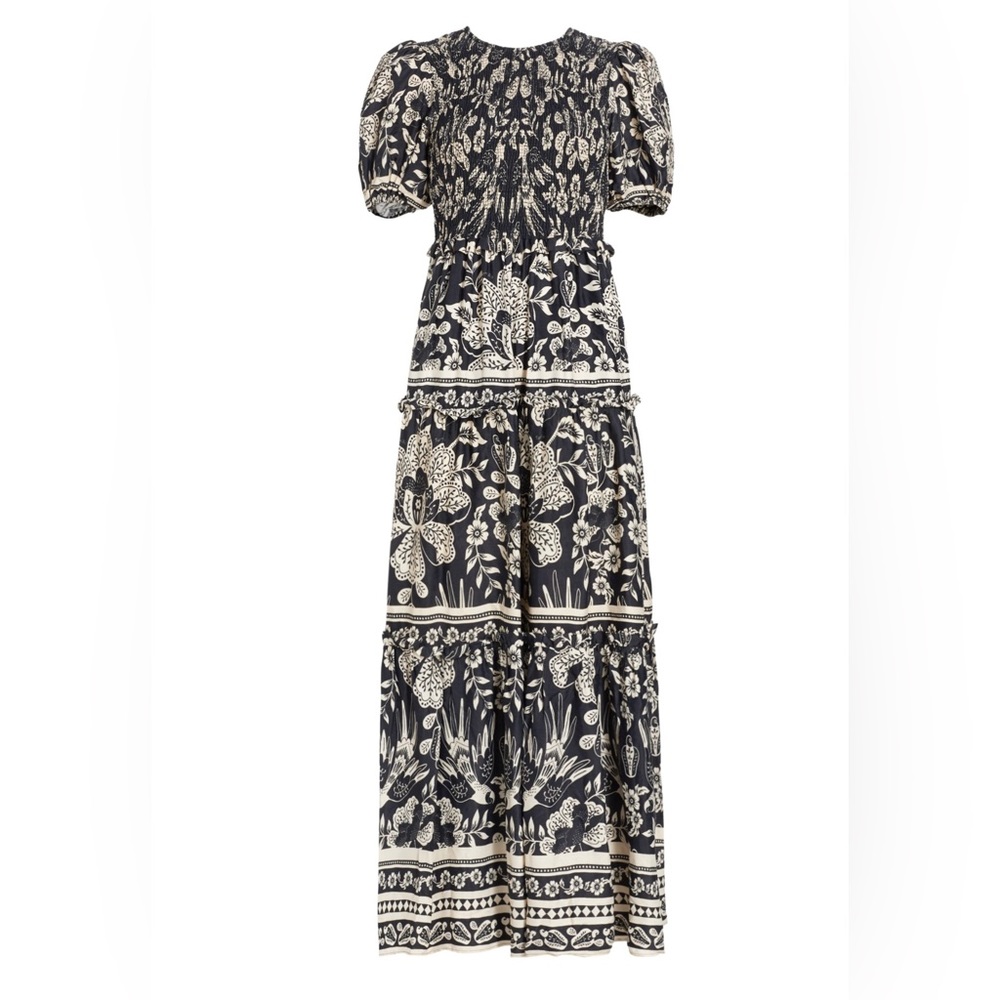 Farm Rio Tiered Floral Maxi Dress